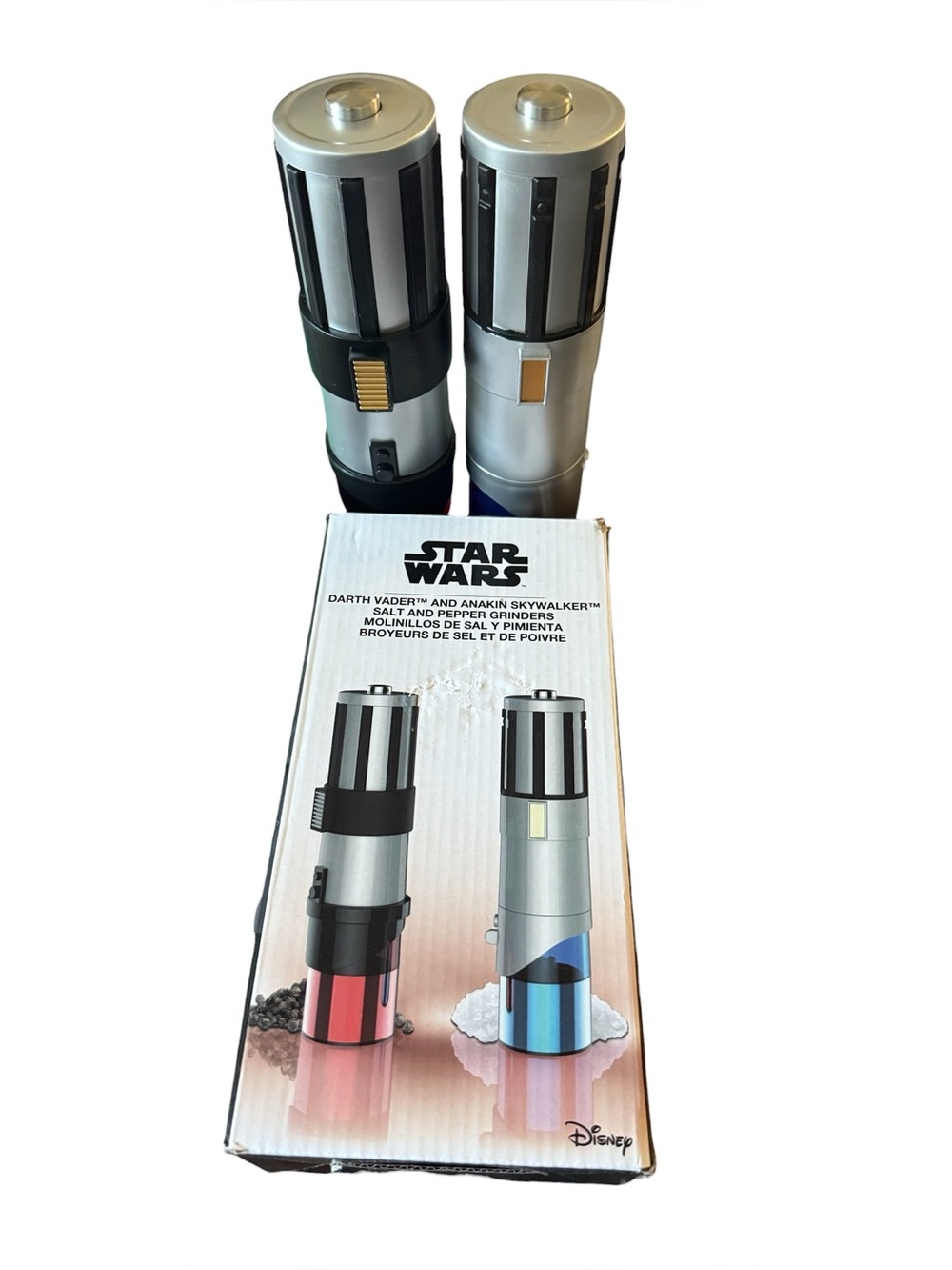 Star Wars Darth Vader & Anakin Skywalker Electric Salt & Pepper Grinder Set with